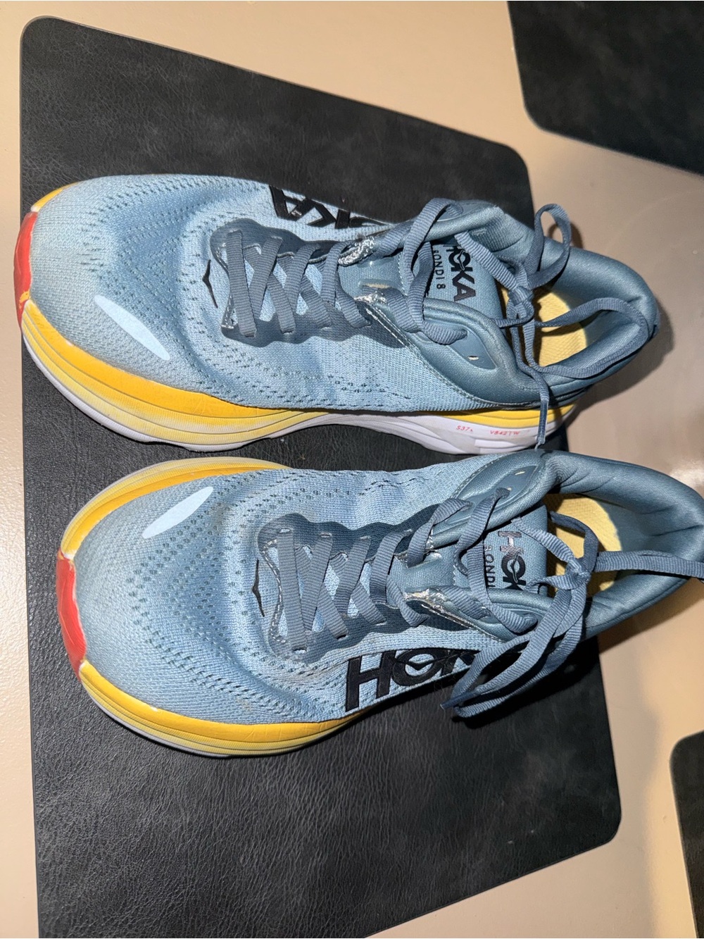 Hoka Women Bondi Blue 🩵💛🧡❤️Running Shoes Size 7D